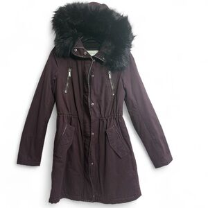 BCBGENERATION Women's Faux Fur-Trimmed‎ Parka Coat, Size XSMALL